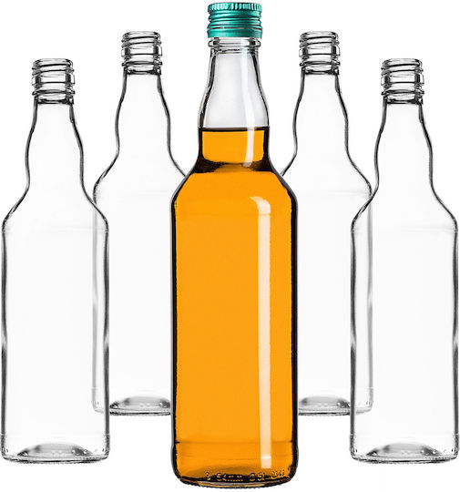 Glass Bottle 500ml Green Cap 1 Pc