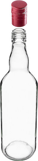 Glass Bottle 700ml Long Red Cap 1 Pc