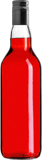 Glass Bottle 700ml Long Black Cap 5 Pcs