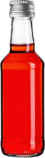 Glass Bottle 200ml Silver Cap 10 Pcs