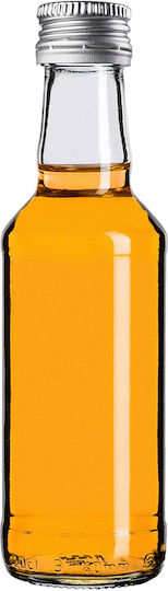 Glass Bottle 200ml Silver Cap 10 Pcs