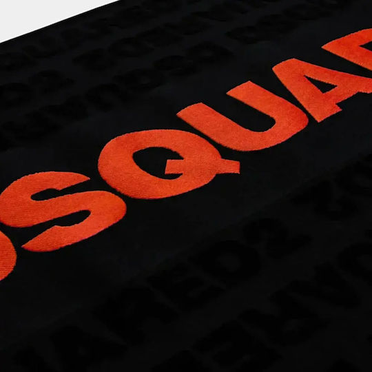 Dsquared2 Πετσέτα Θαλάσσης Βαμβακερή Μαύρη 190x100εκ.