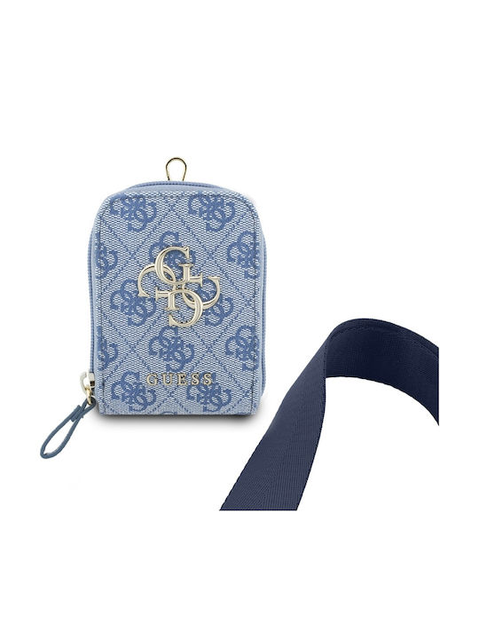 Guess Neck Cord Wallet Fabric Blue