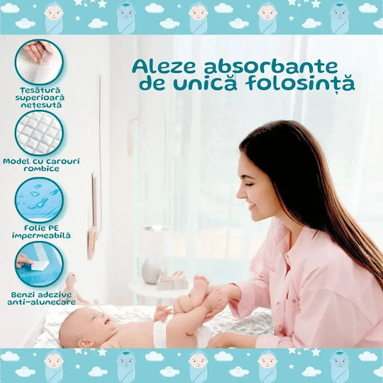 Prosoape Pentru Eructație Și Învelișuri Pentru Înfășat De Unică Folosință 40x60cm 20 Bucăți