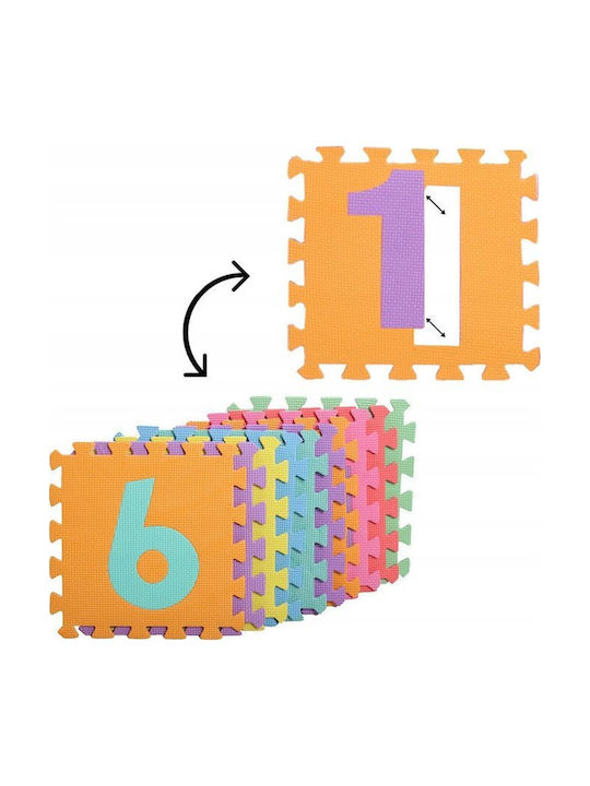 MalPlay Puzzle De Podea Educativ Pentru Copii Cu Numere 10 Piese