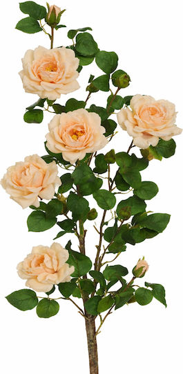 Κλαδι Τριανταφυλλιας Salmon Ivory Λουλουδια 0x0x103cm Μονόχρωμο Evergreens