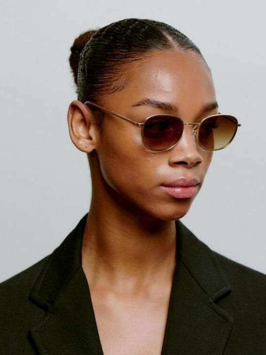 A.Kjaerbede Unisex Sunglasses With Gold Metallic Frame KL2505-008