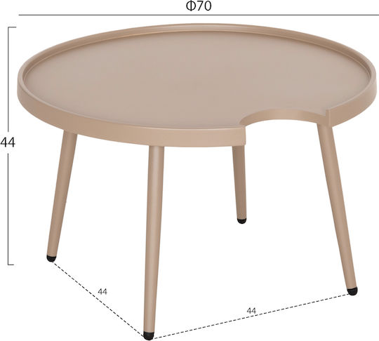 Τραπέζι Καθιστικού Teroc 70x70x44