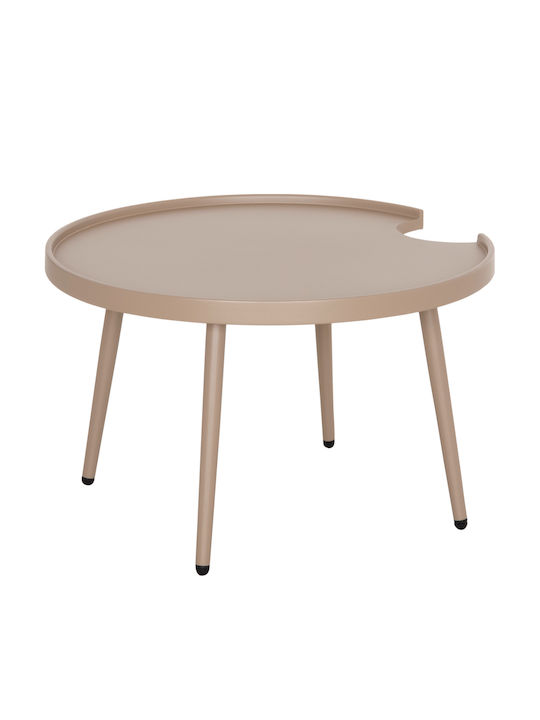 Masă Camera De Zi Pentru Spații Mici Exterioare Din Aluminiu Teroc Cappuccino 70x70x44cm