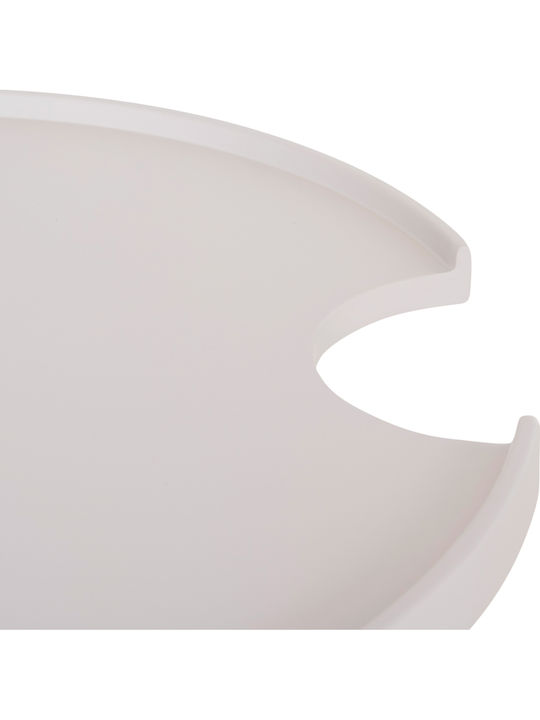 Sitting Room Table for Small Outdoor Spaces Aluminum Teroc White 70x70x44cm