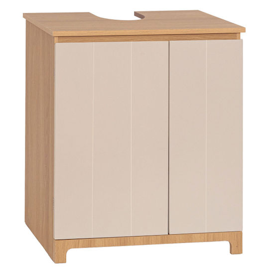 Eurocasa Badezimmer Waschtisch-Einheit Ohne Waschbecken M62xB30xH70cm Braun/Beige