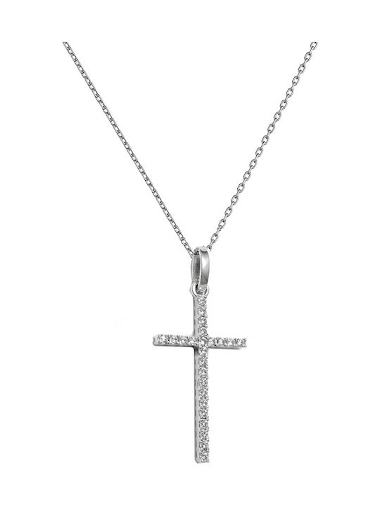 Kritsimis Weißgold Kreuz 18K Beidseitig Kritsimis Weißgold Kreuz 18K Beidseitig