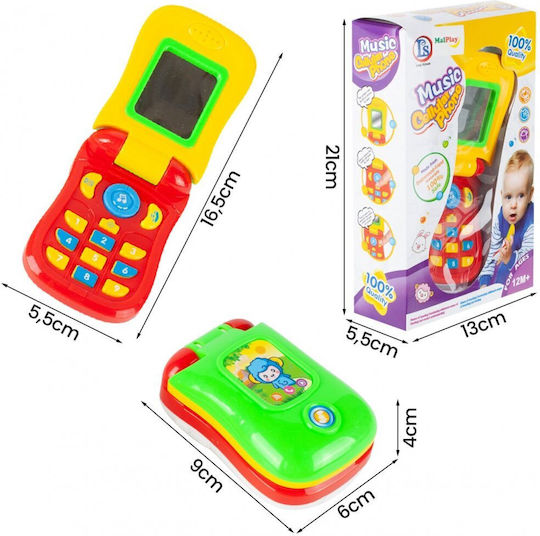 MalPlay Toy Telephone with Sounds for 12+ Months