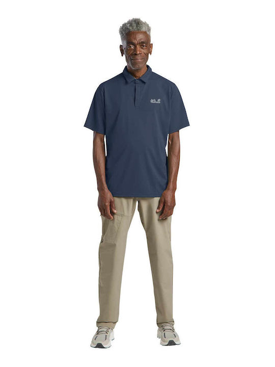 Short Sleeve Polo Shirt Blue