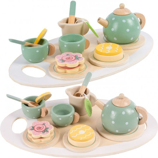 MalPlay Tea Set Toy Made of Wood for Ages 3+