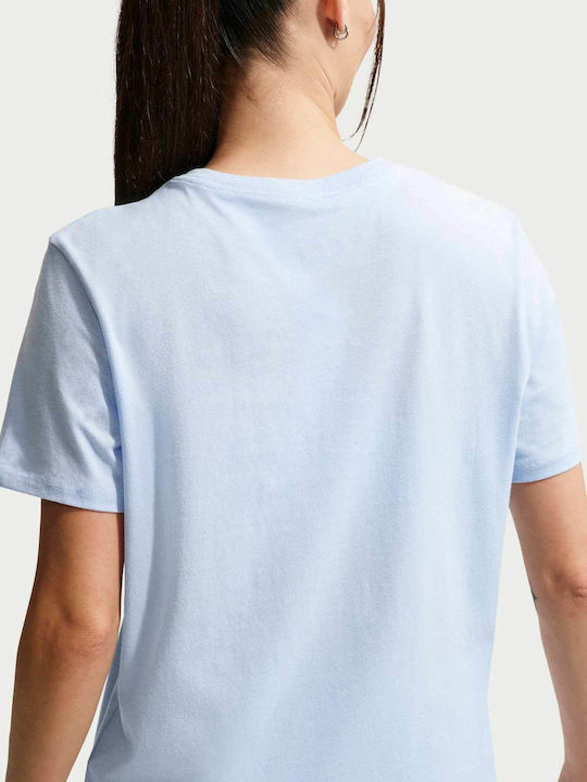 Nsw Damen Bluse Aus Baumwolle Kurzärmelig Blau