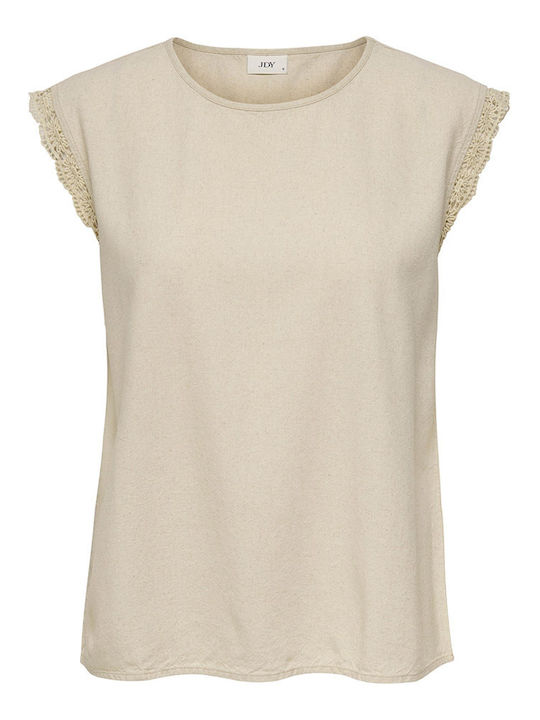 Women's Short Sleeve Blouse Sand