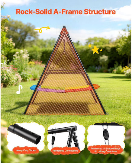 Vevor Aufhängen Metall Kinder Schaukel 150x81cm Schwarze