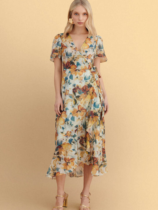 Rochii Midi de Seara Wrap-Around Multicolore