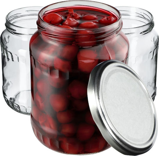 Kadax Borcan Sticlă Cu Capac 720ml 8 Buc