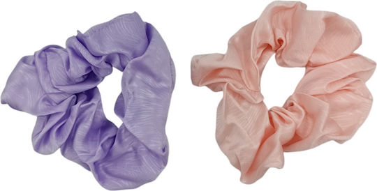 Monochrome Satin Hair Scrunchies 2 Pieces