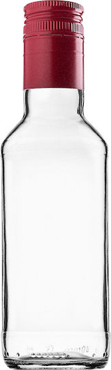 Glass Bottle 200ml Long Red Cap 1 Pc