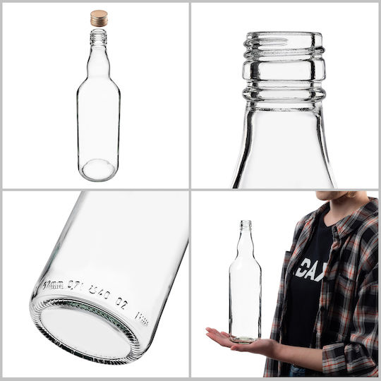 Glass Bottle 700ml Golden Cap 10 Pcs