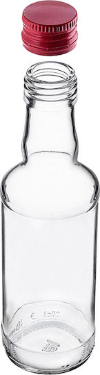 Glass Bottle 200ml Red Cap 1 Pc