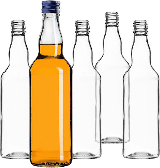 Glass Bottle 500ml Navy Blue Cap 10 Pcs
