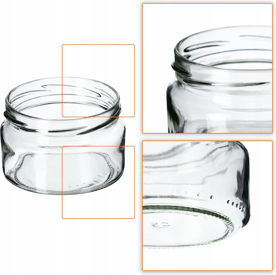 Kadax Βαζάκι Γυάλινο με Καπάκι 250ml (10τμχ)