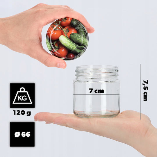 Kadax Glass Jar with Lid 200ml (10pcs)
