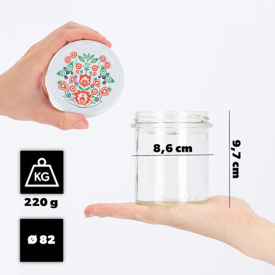 Kadax Буркан Стъклен с Капак 350ml (10 бр)