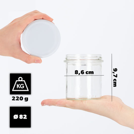 Kadax Borcan Sticlă Cu Capac 350ml 10 Buc