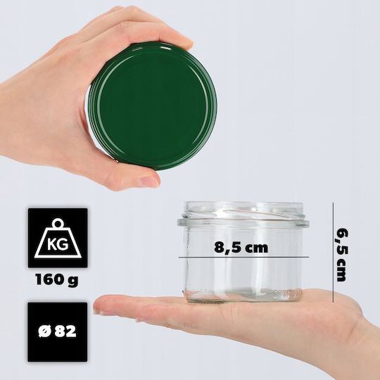 Kadax Βαζάκι Γυάλινο με Καπάκι 235ml (10τμχ)