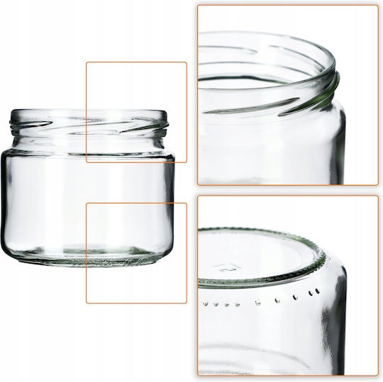 Kadax Borcan Din Sticlă Cu Capac 330ml 10 Buc