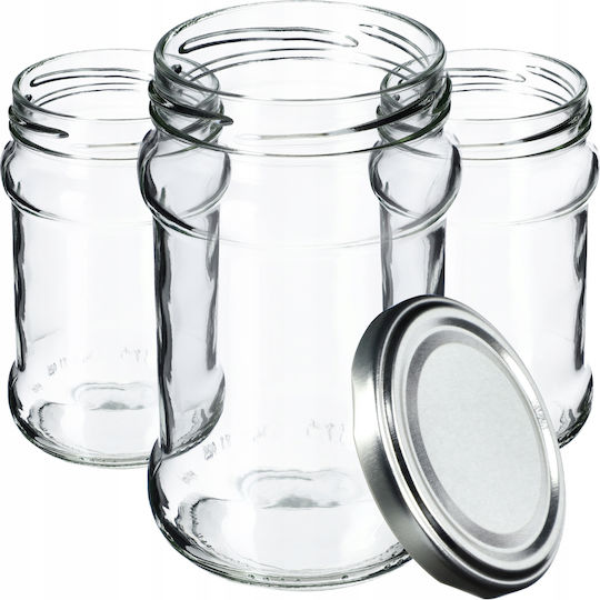 Kadax Borcan Din Sticlă Cu Capac 315ml (10 Buc)