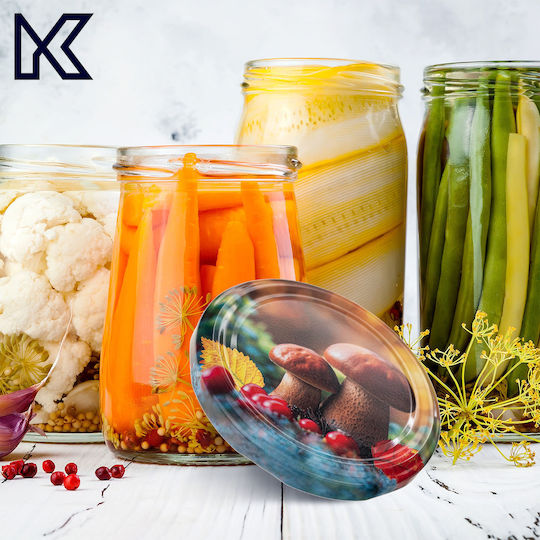 Kadax Βαζάκι Γυάλινο με Καπάκι 250ml (10τμχ)