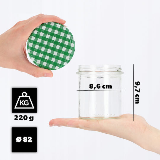 Kadax Βαζάκι Γυάλινο με Καπάκι 350ml (10τμχ)