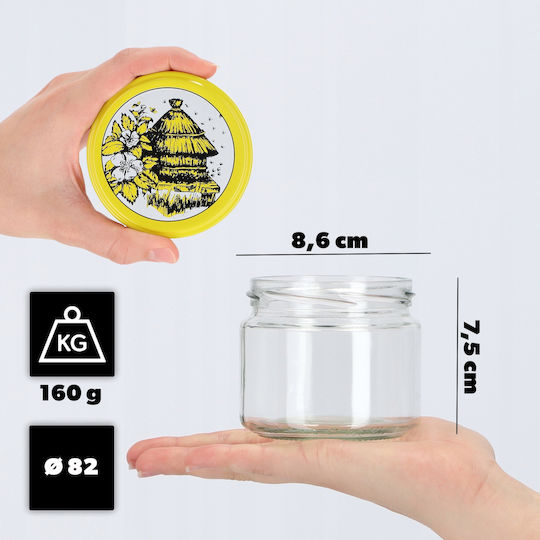 Kadax Буркан Стъклен с Капак 330ml (10 бр)