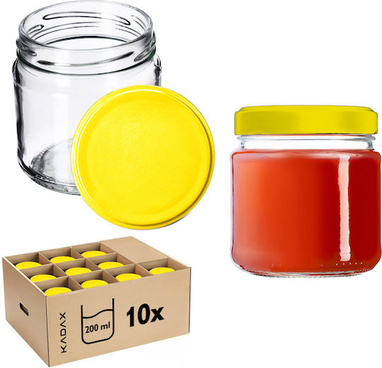 Kadax Βαζάκι Γυάλινο με Καπάκι 200ml (10τμχ)
