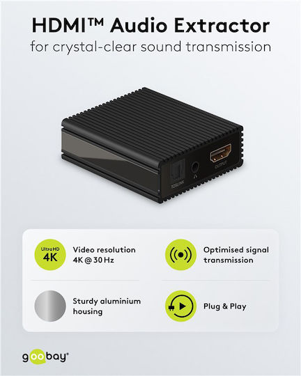Goobay HDMI Female to 3.5mm / HDMI Female Converter 1pc 79138