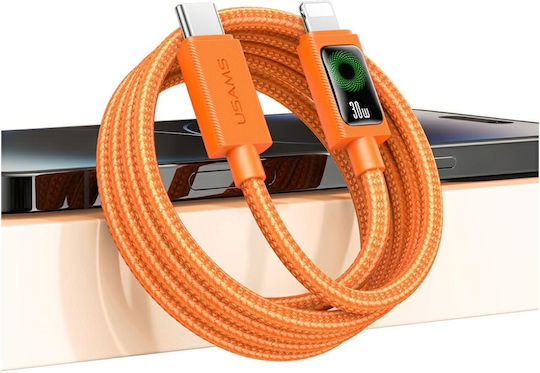 Usams Regular la Cablu Lightning 30W Portocaliu 1.2m (SJ774USB02)