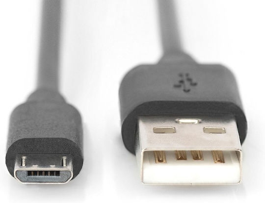 Digitus USB 2.0 Cable USB-A male - micro USB-A male Μαύρο 1m DB-300127-010-S