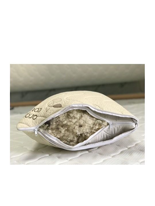 SteweHome Bed Pillow Maxi Organic Single Wool in Brown Color 50x70cm