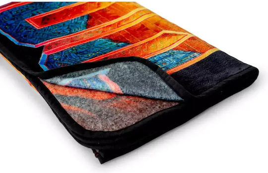 Κουβέρτα Fleece Καναπέ 115x150εκ. Πολύχρωμη