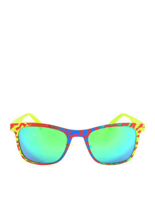 Italia Independent 0024 063 033 063/033 Herren Sonnenbrille mit Mehrfarbig Kunststoff Gestell und Mehrfarbig Spiegel Linse