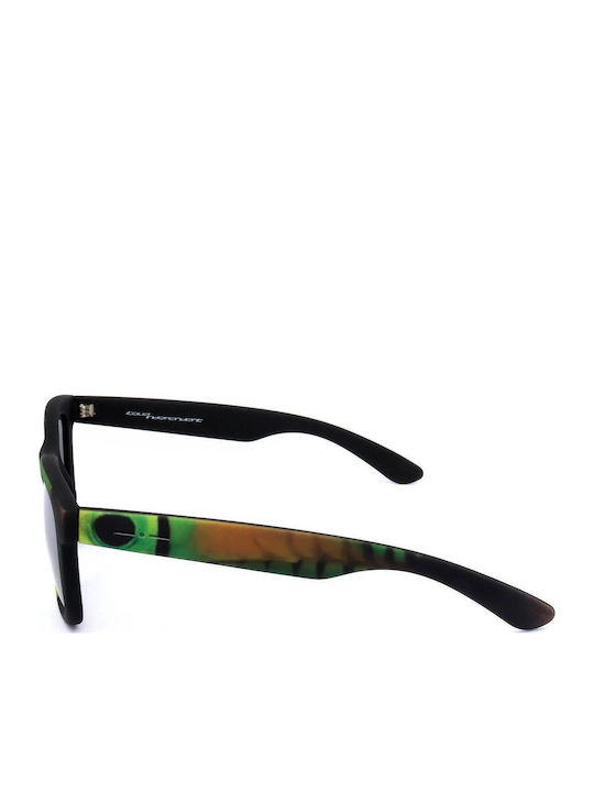 Italia Independent Men's Sunglasses with Black Horn-Rimmed Frame and Grey Lenses 0090 TUC 009