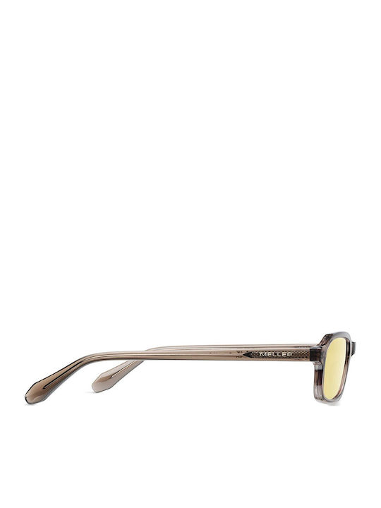 Meller Pula Unisex Sunglasses with Brown Horn-Rimmed Frame and Polarized Lens