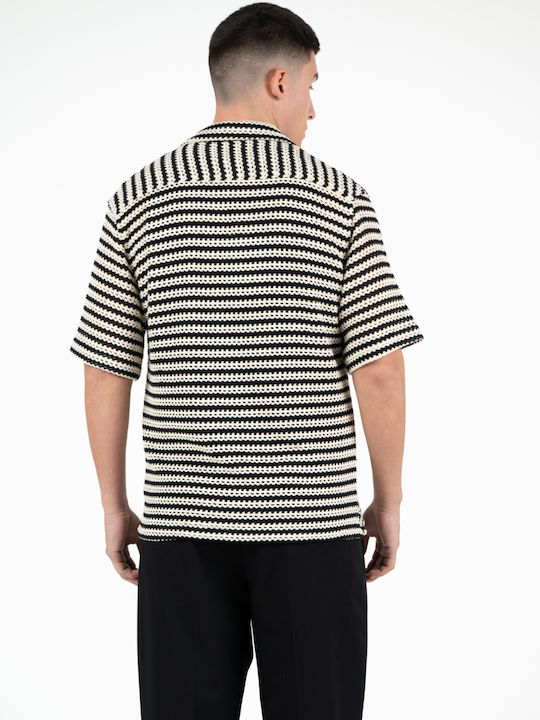 Vittorio Artist Cămașă Off White-Negru