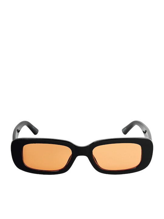 Jack & Jones Jacabel Ανδρικά Γυαλιά Ηλίου με Μαύρο Κοκκάλινο Σκελετό και Πορτοκαλί Φακό 12234706